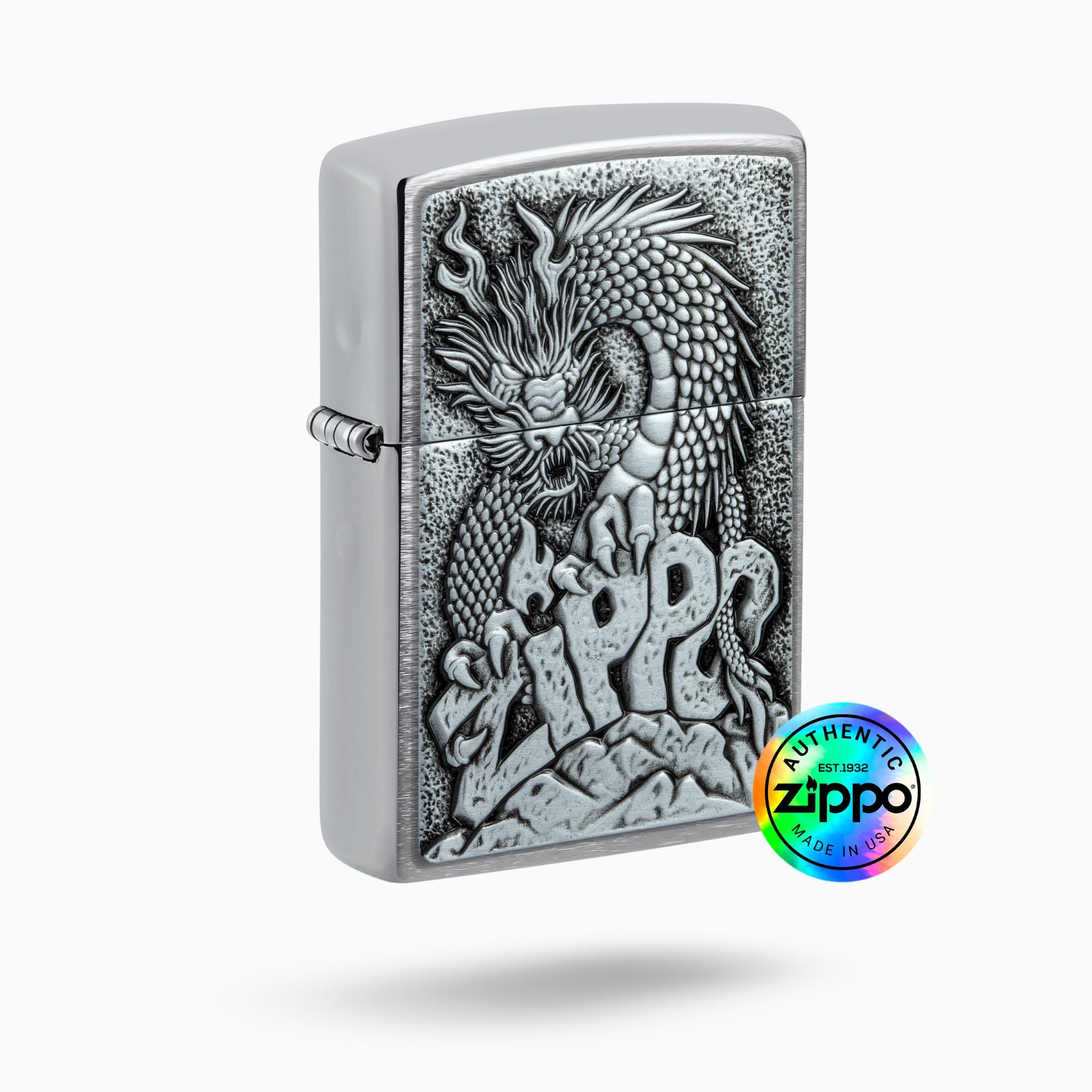 Zippo Dragon Emblem Design Windproof Lighter