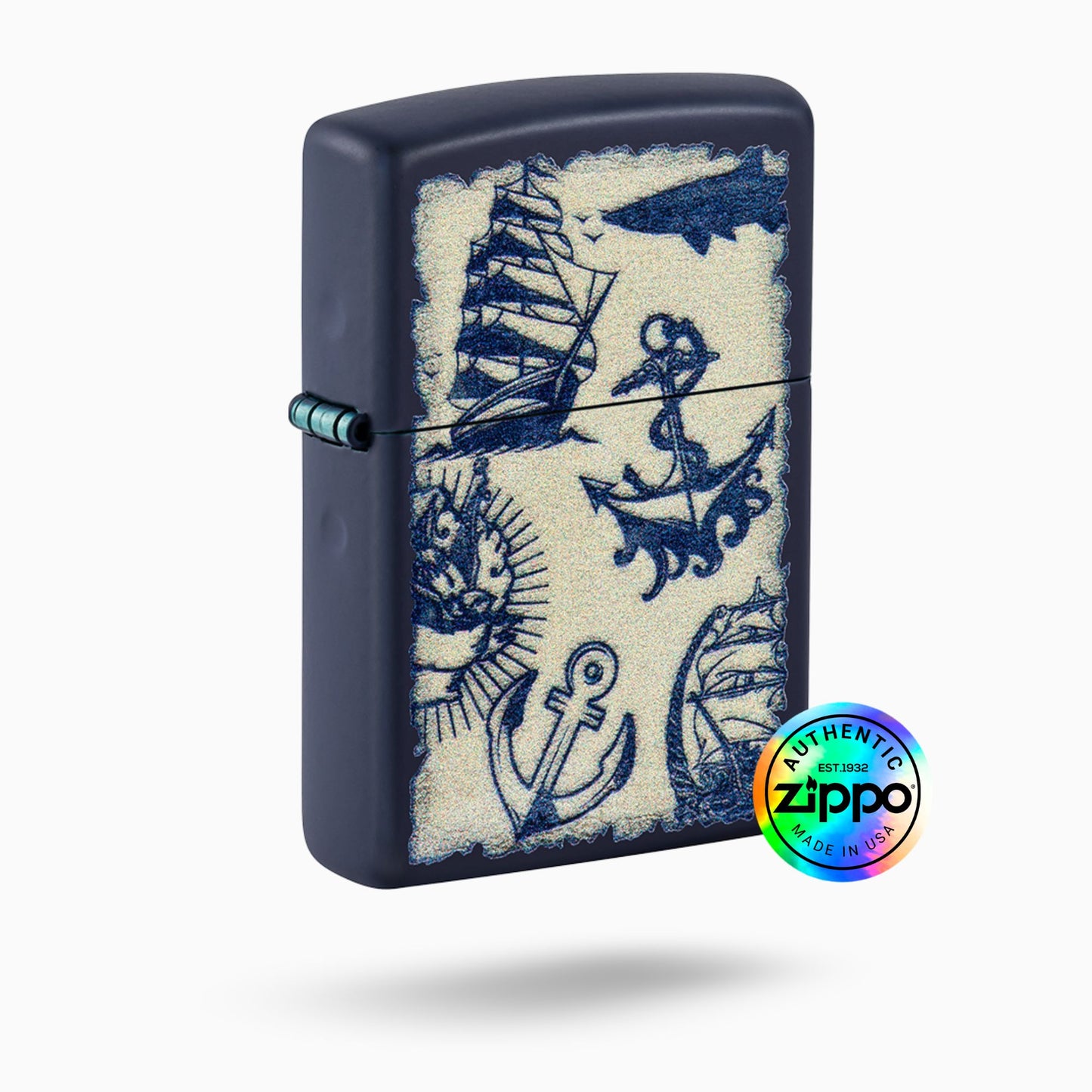 Zippo Nautical Navy Matte Windproof Lighter