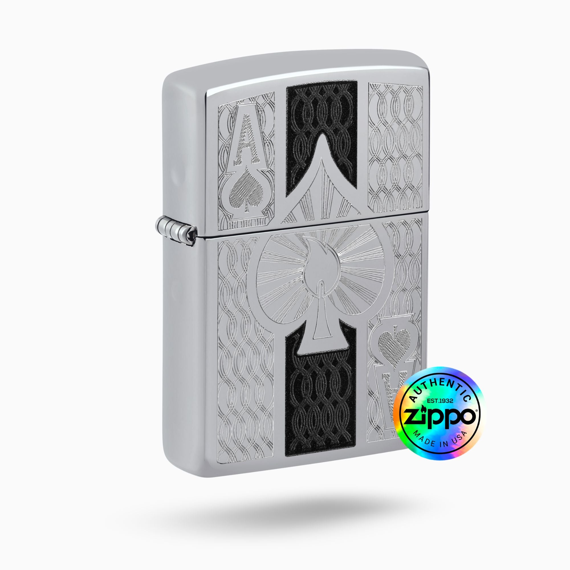 Zippo Intricate Spade Design Windproof Lighter