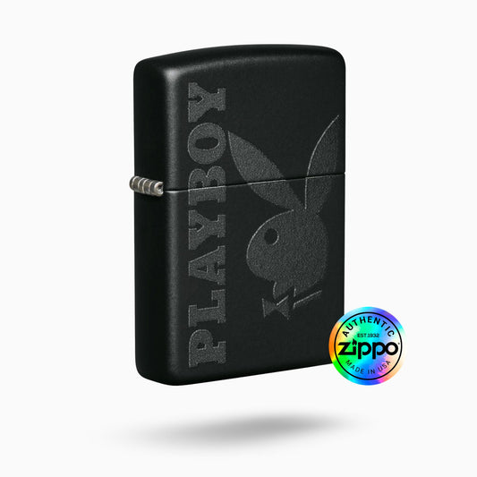 Zippo Playboy Bunny Logo Black Matte  Windproof Lighter