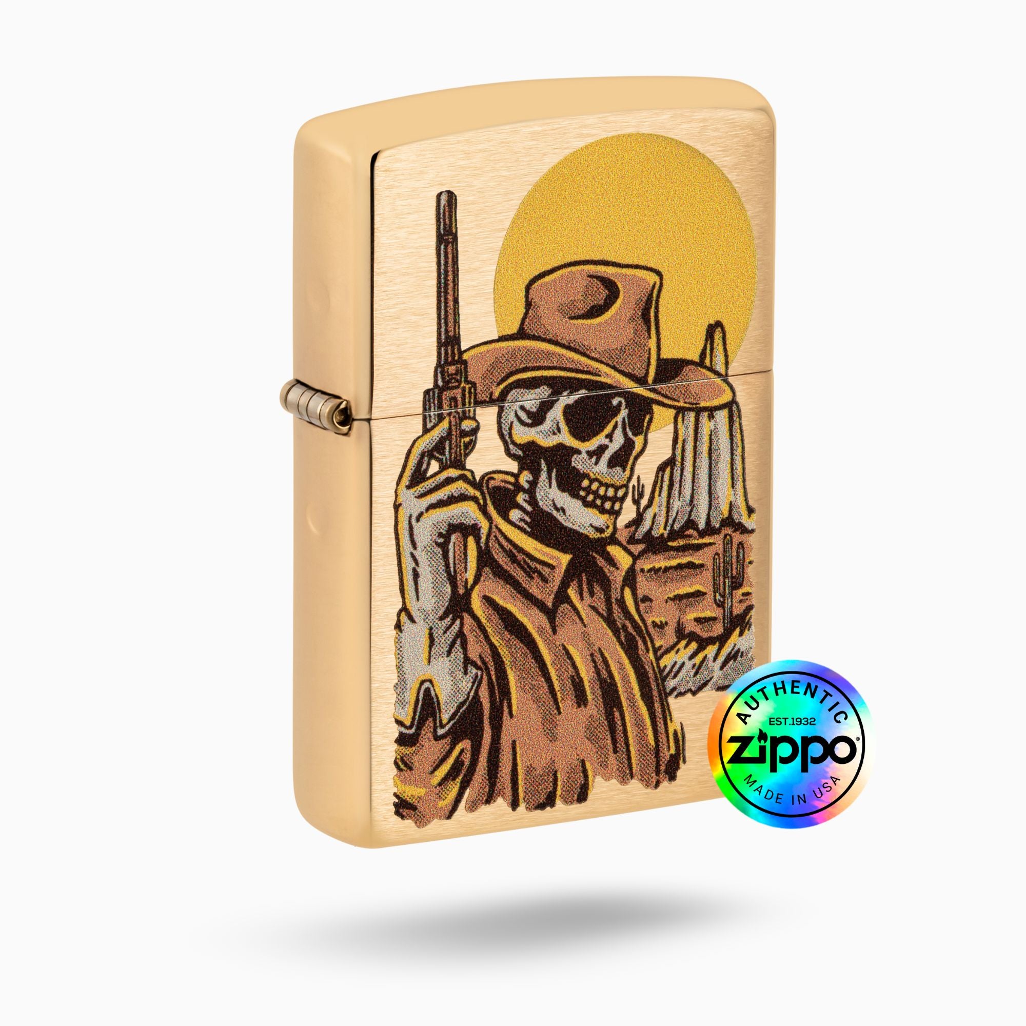 Zippo Wild West Skeleton Design Windproof