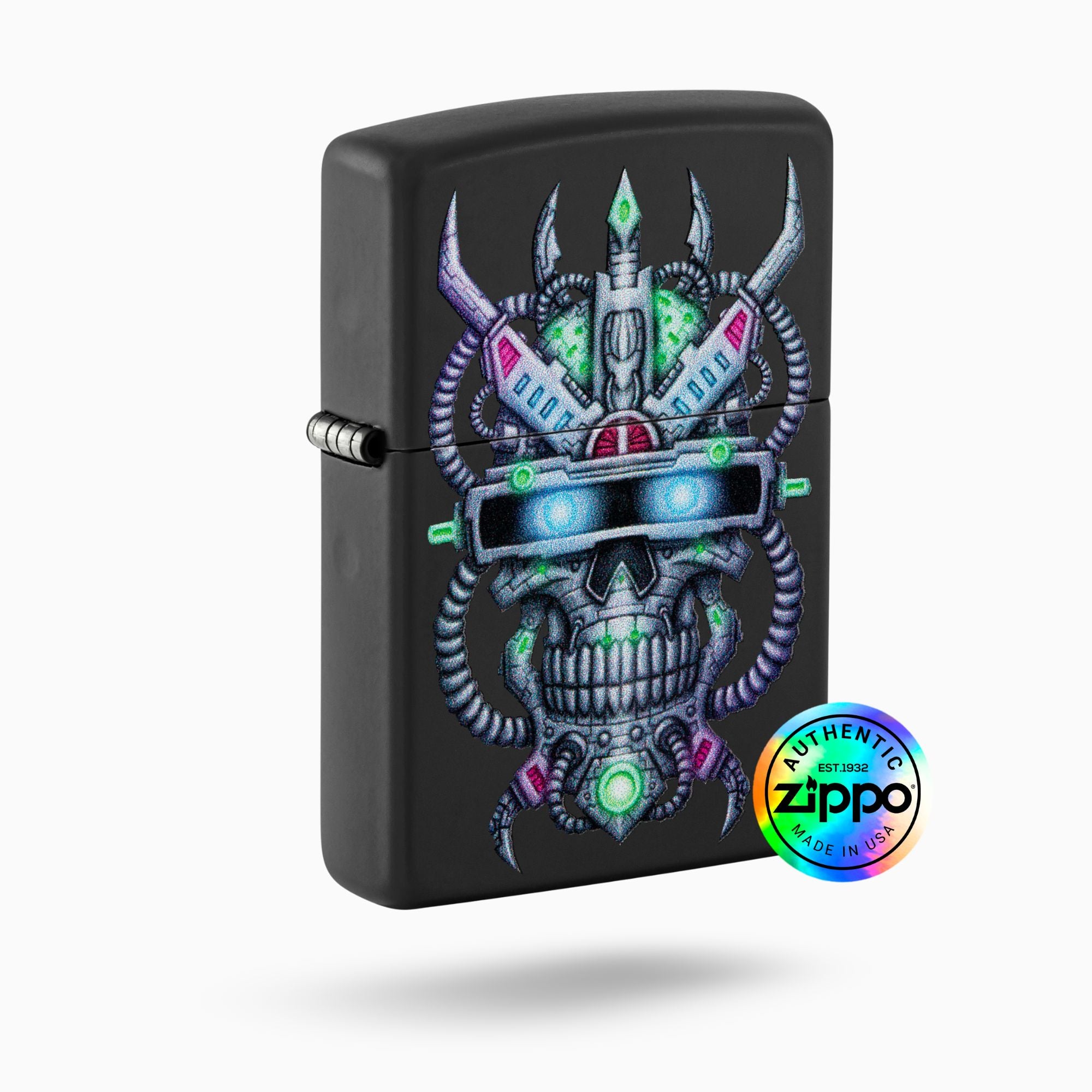 Zippo Cyber Skull Design Windproof Lighter