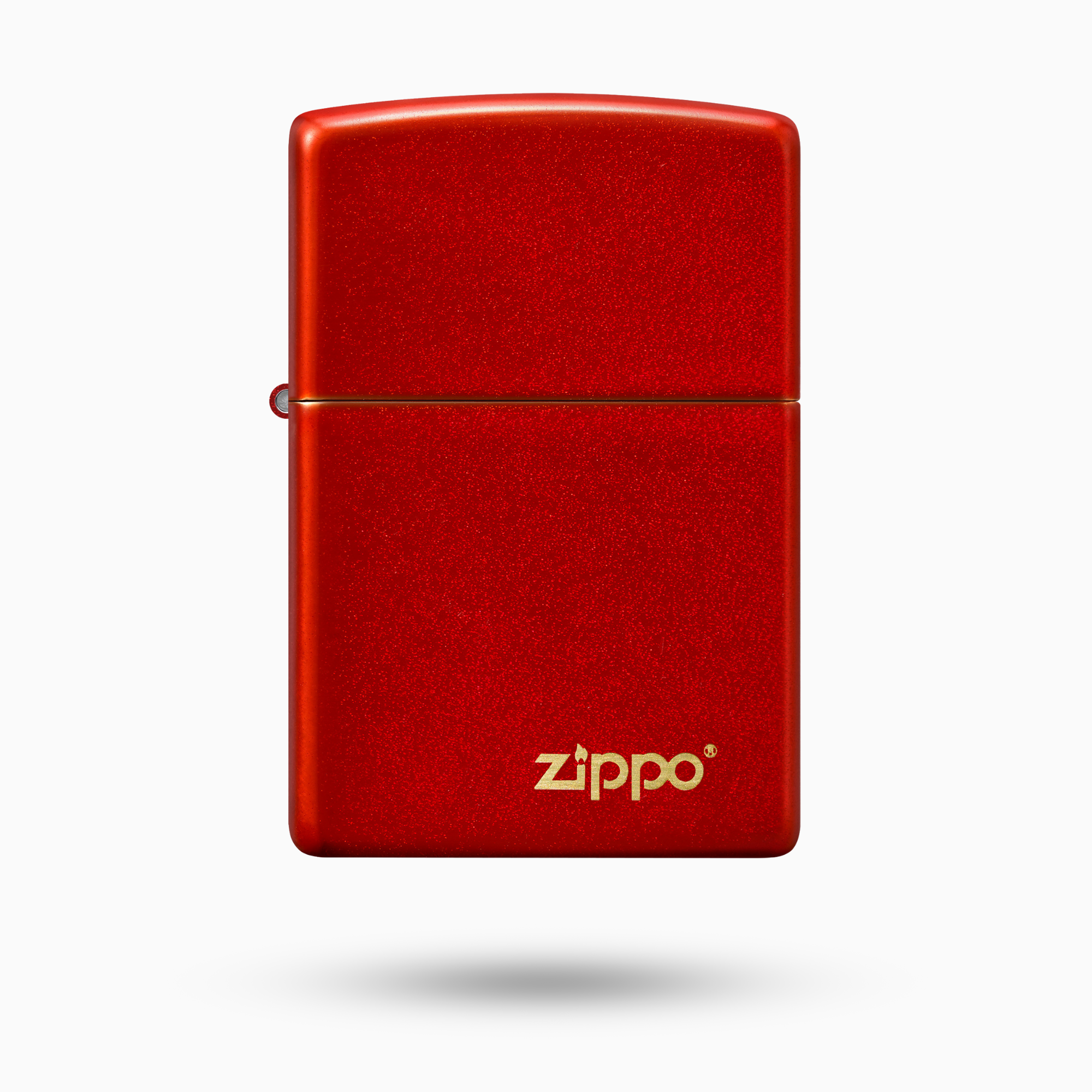 Classic Metallic Red Zippo Logo Windproof Lighter