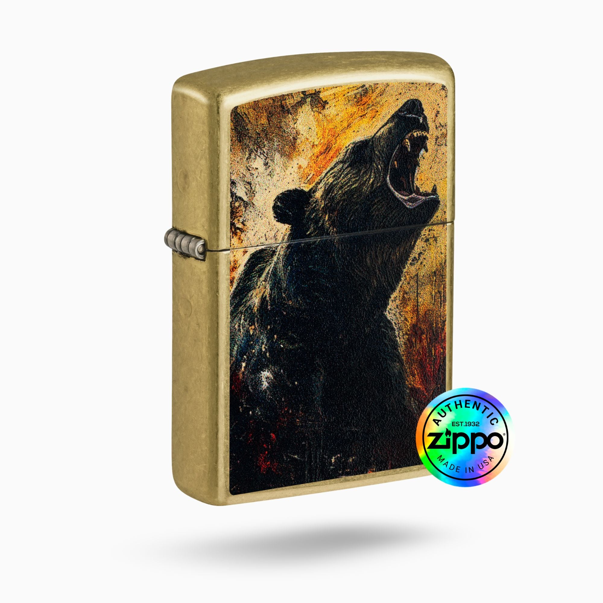Zippo Grizzly Roar Design Windproof Lighter