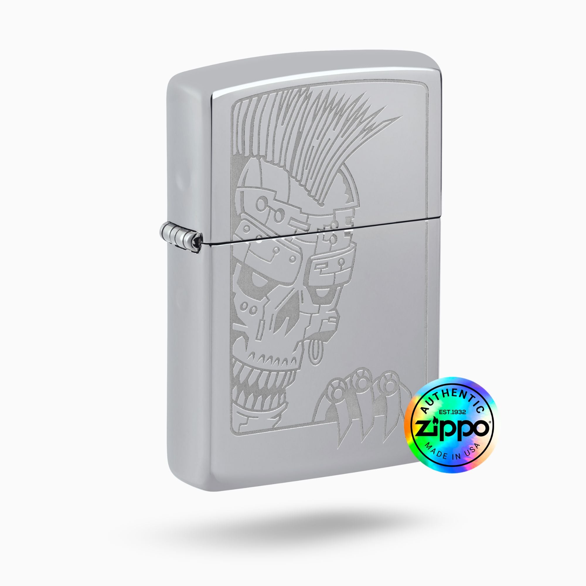 Zippo Mohawk Skull Design Windproof Lighter
