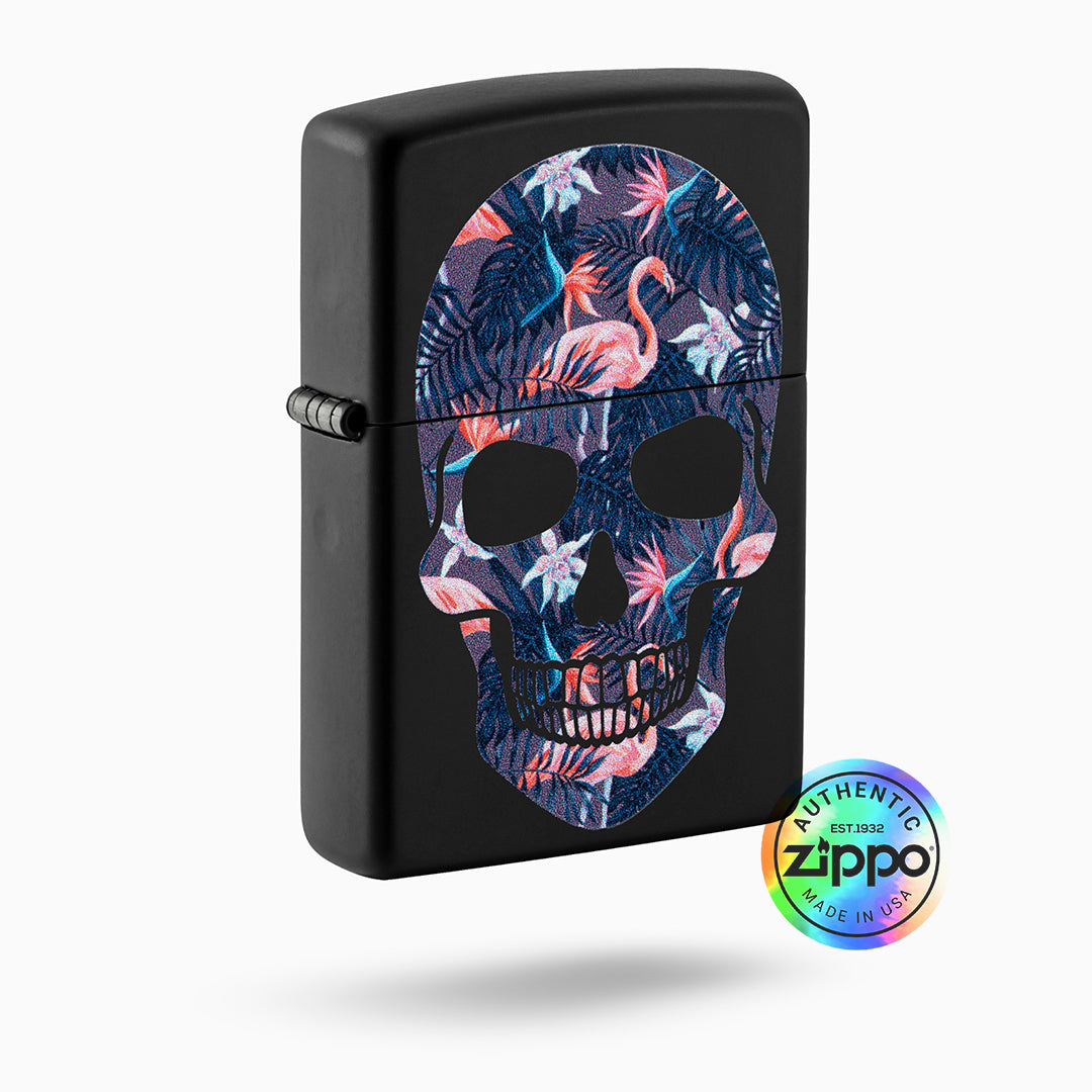 Zippo Flamingo Skull Windproof Lighter