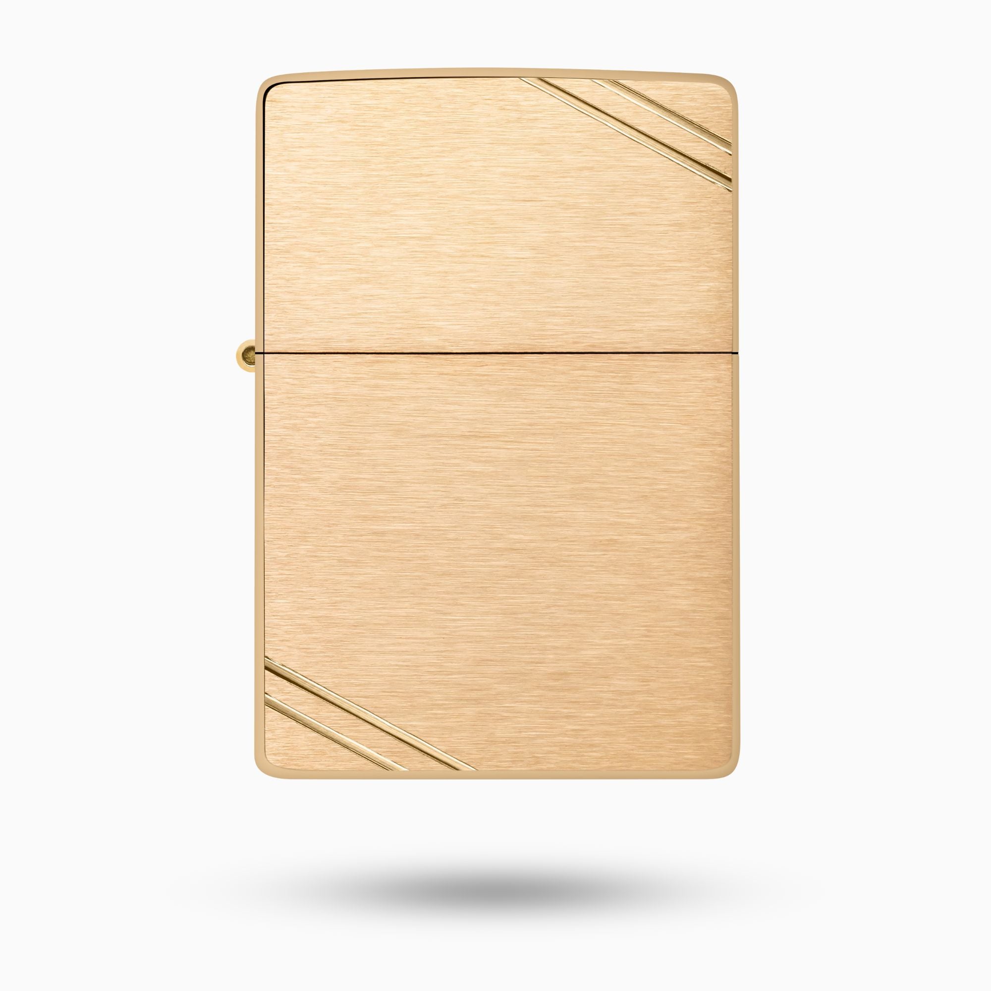 Zippo Brushed Brass Vintage w/ Slashes Windproof Lighter