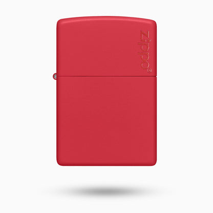 Zippo Classic Red Matte Logo Windproof Lighter