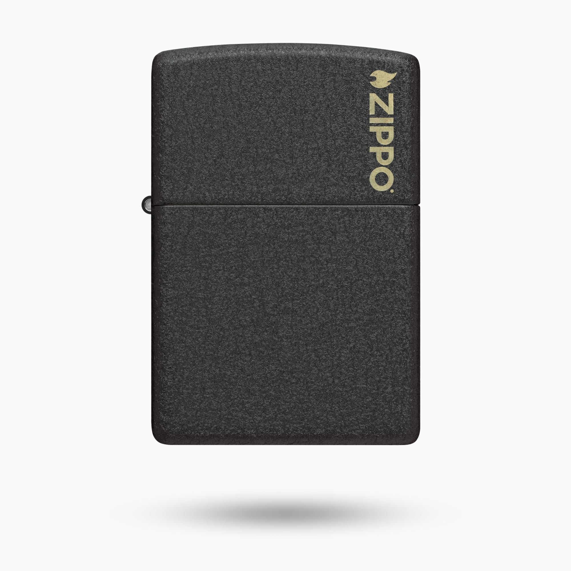 Zippo Classic Black Crackle® Logo w/ Windproof Lighter