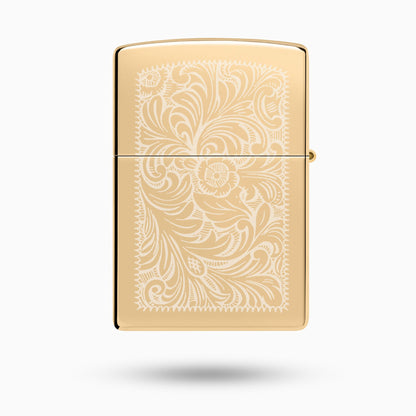 Zippo Venetian High Polish Brass Lustre Windproof Lighter