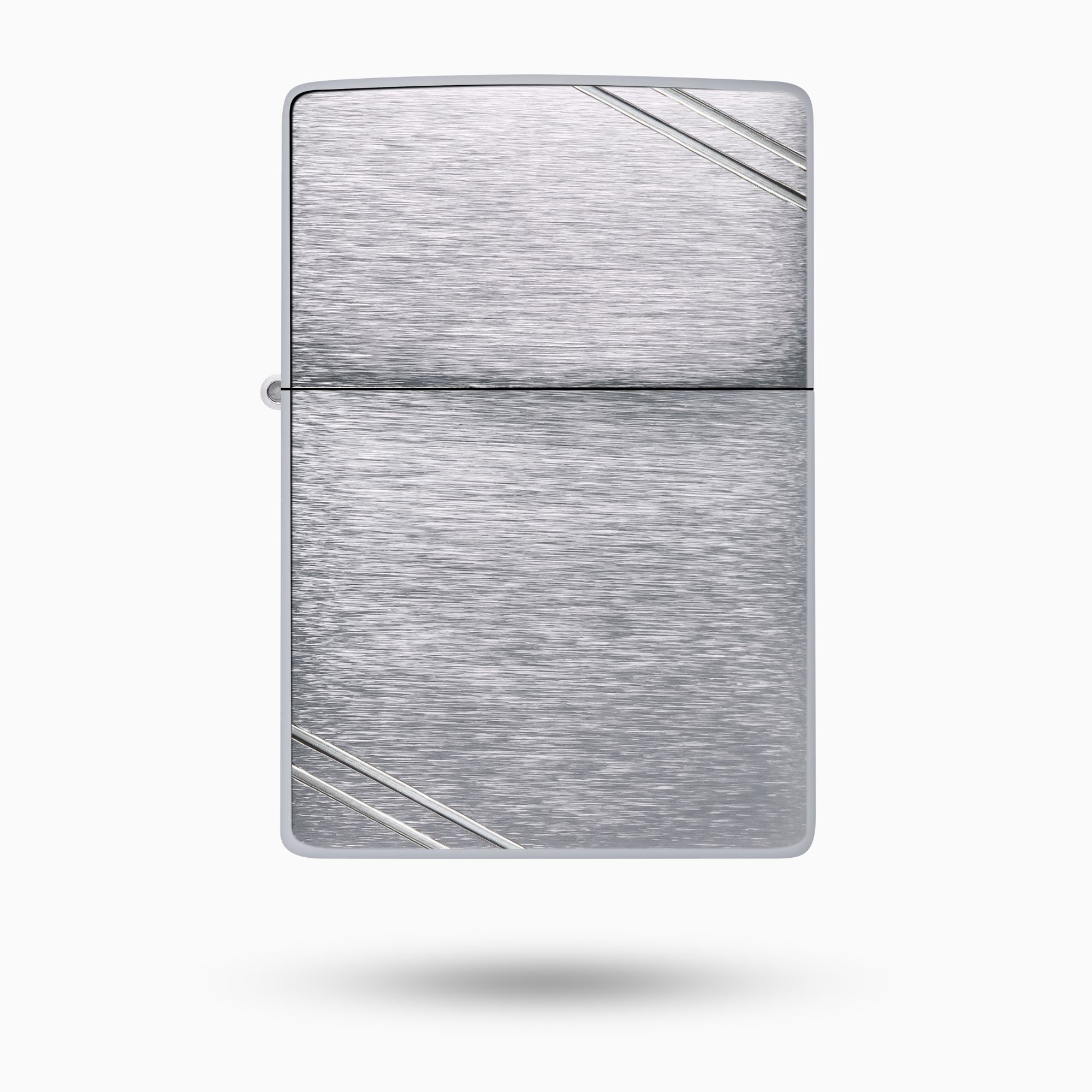 Zippo Vintage Brushed Chrome w/ Slashes Windproof Lighter