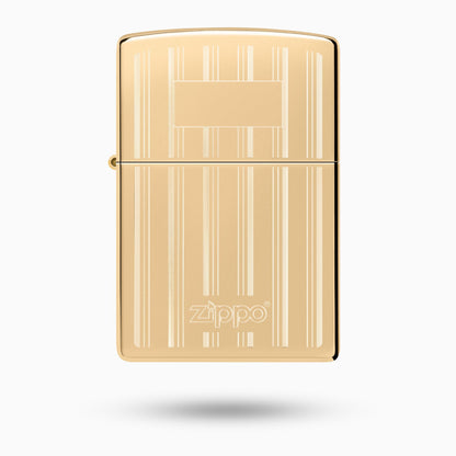 Zippo Engraved Lines Design Windproof Lighter