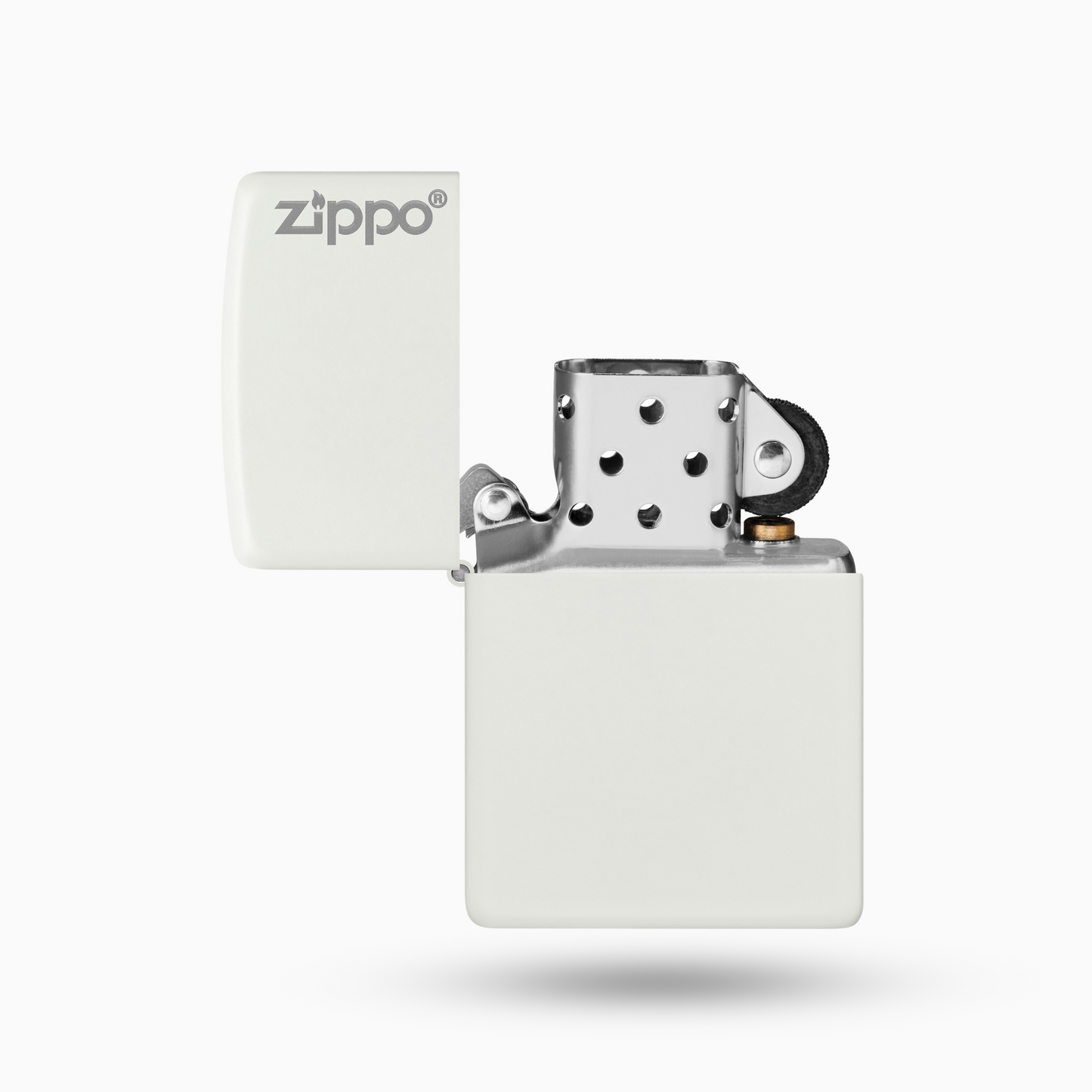 Classic White Matte Zippo Logo Windproof Lighter