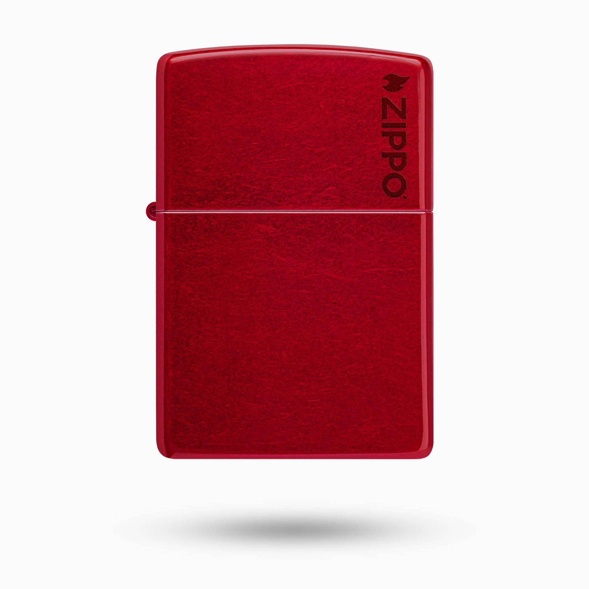 Zippo Classic Candy Apple Red  w/ Logo Windproof Lighter