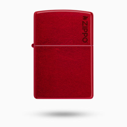 Zippo Classic Candy Apple Red  w/ Logo Windproof Lighter