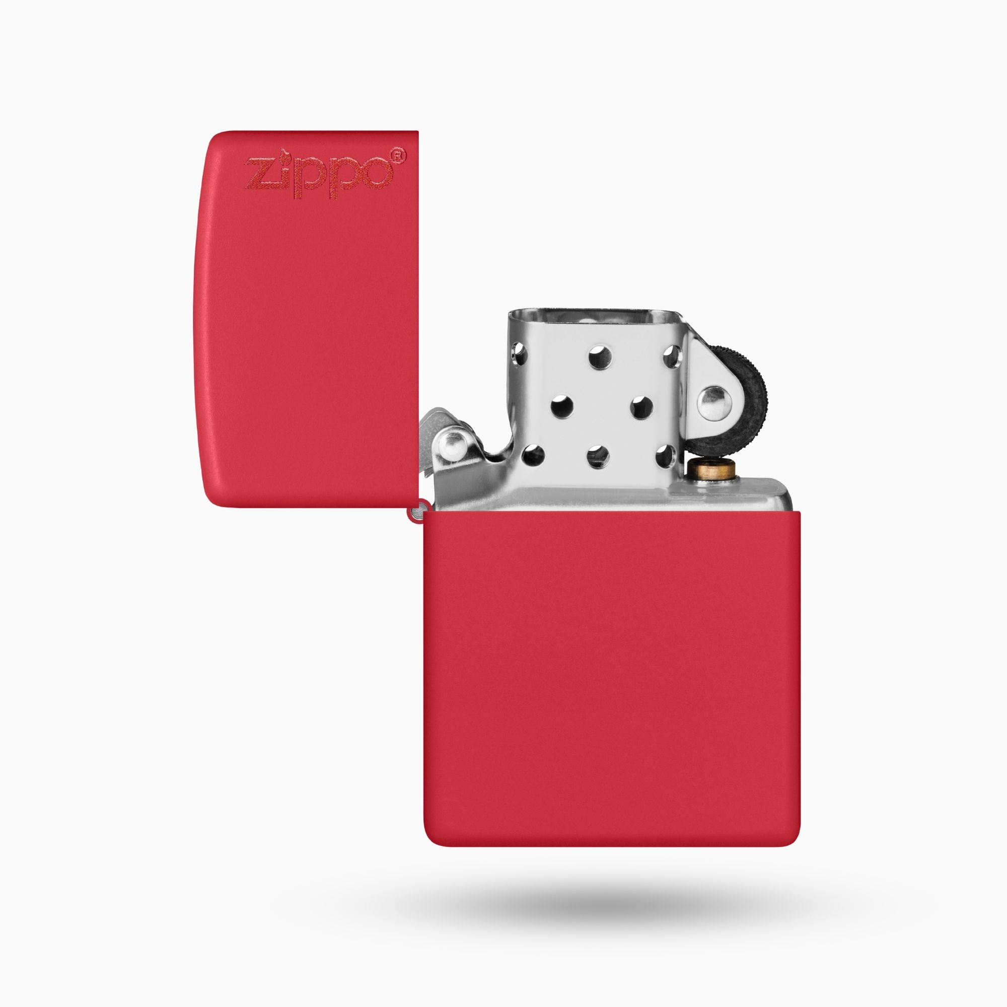 Zippo Classic Red Matte Logo Windproof Lighter