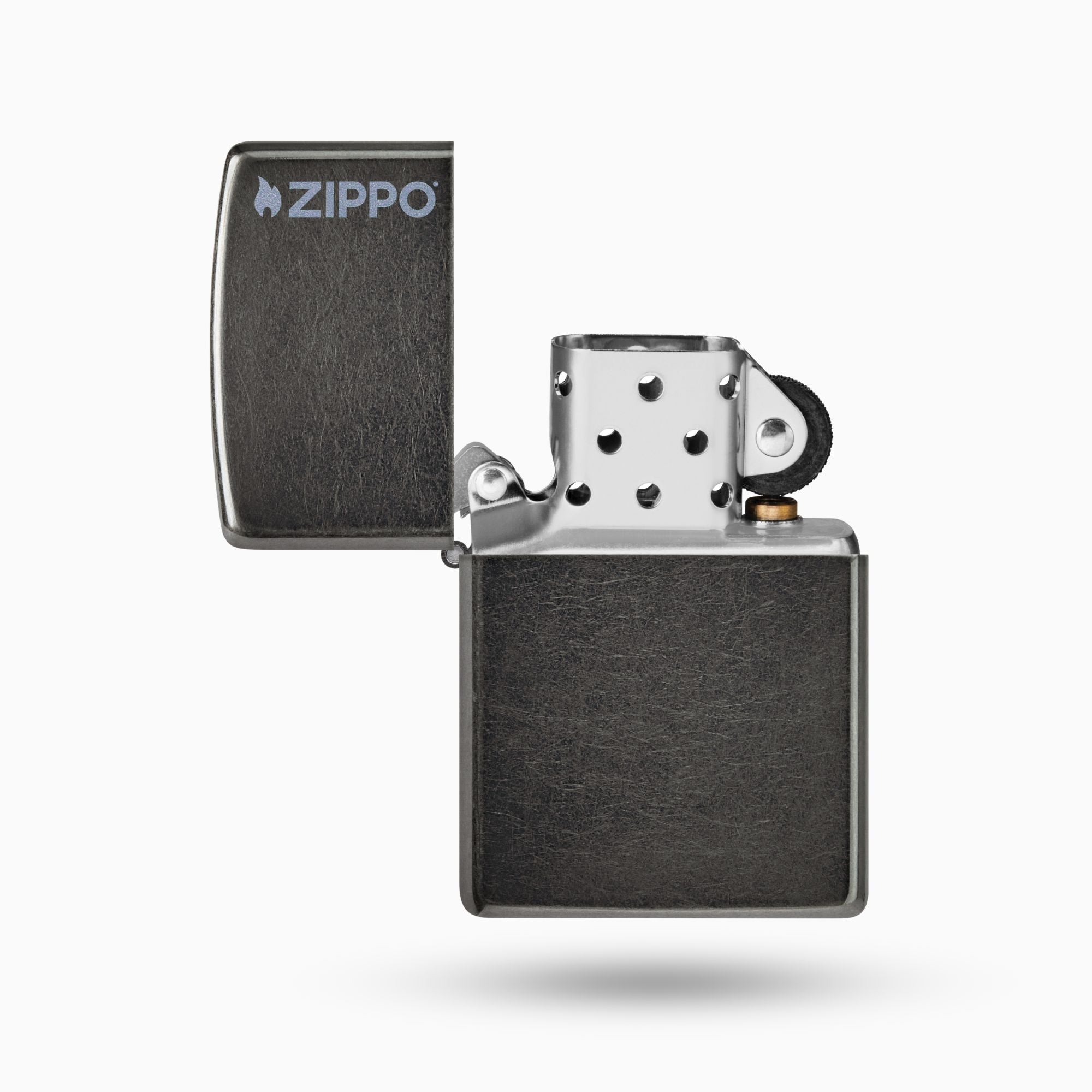 Zippo Classic Grey w/ Logo WIndproof Lighter