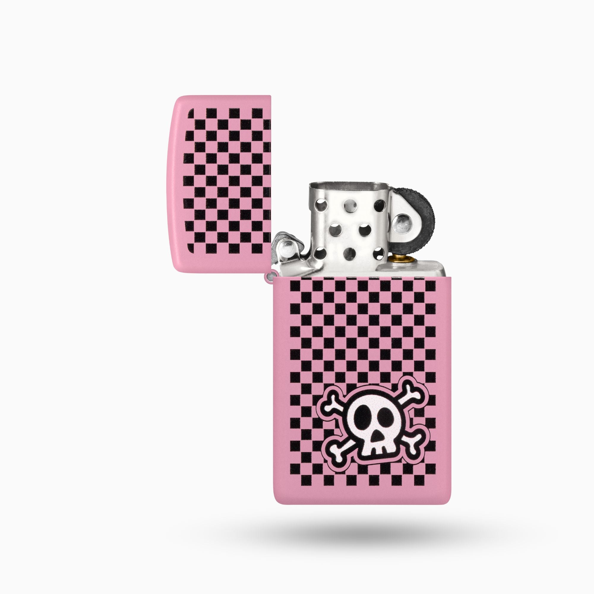 Zippo Checkered Skull Design Windproof Lighter