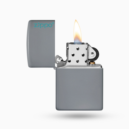 Classic Flat Grey Zippo Logo Windproof Lighters