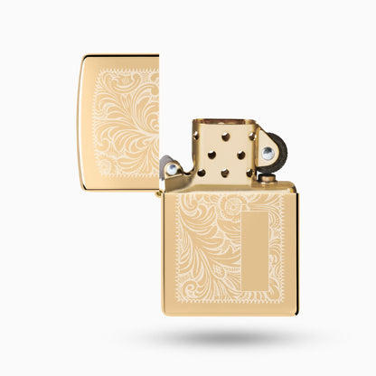 Zippo Venetian High Polish Brass Lustre Windproof Lighter