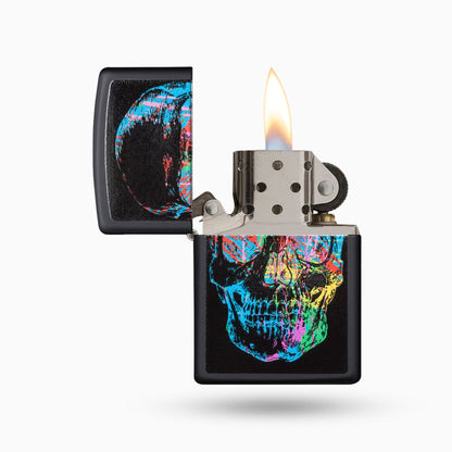 Zippo Colorful Skull Design Windproof Lighter