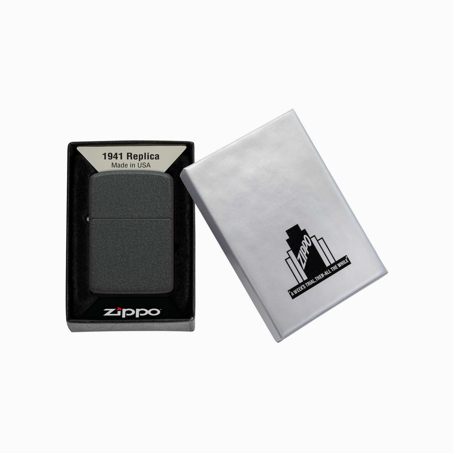 Zippo Black Crackle 1941 Replica Windproof Lighter