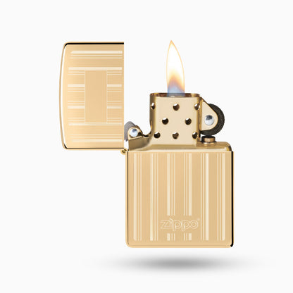 Zippo Engraved Lines Design Windproof Lighter