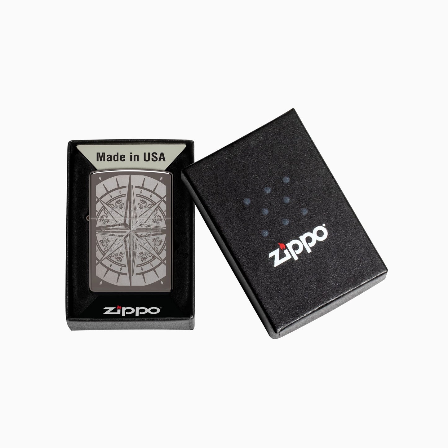 Zippo Black Ice Compass Windproof Lighter