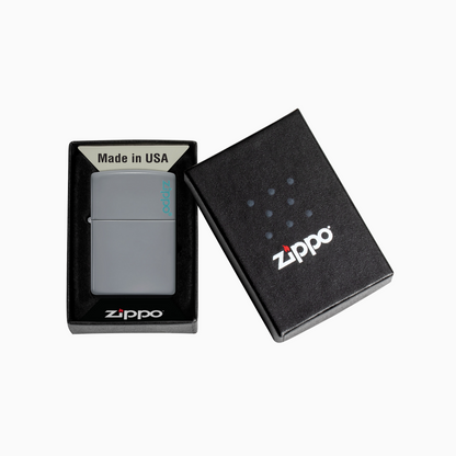 Classic Flat Grey Zippo Logo Windproof Lighters