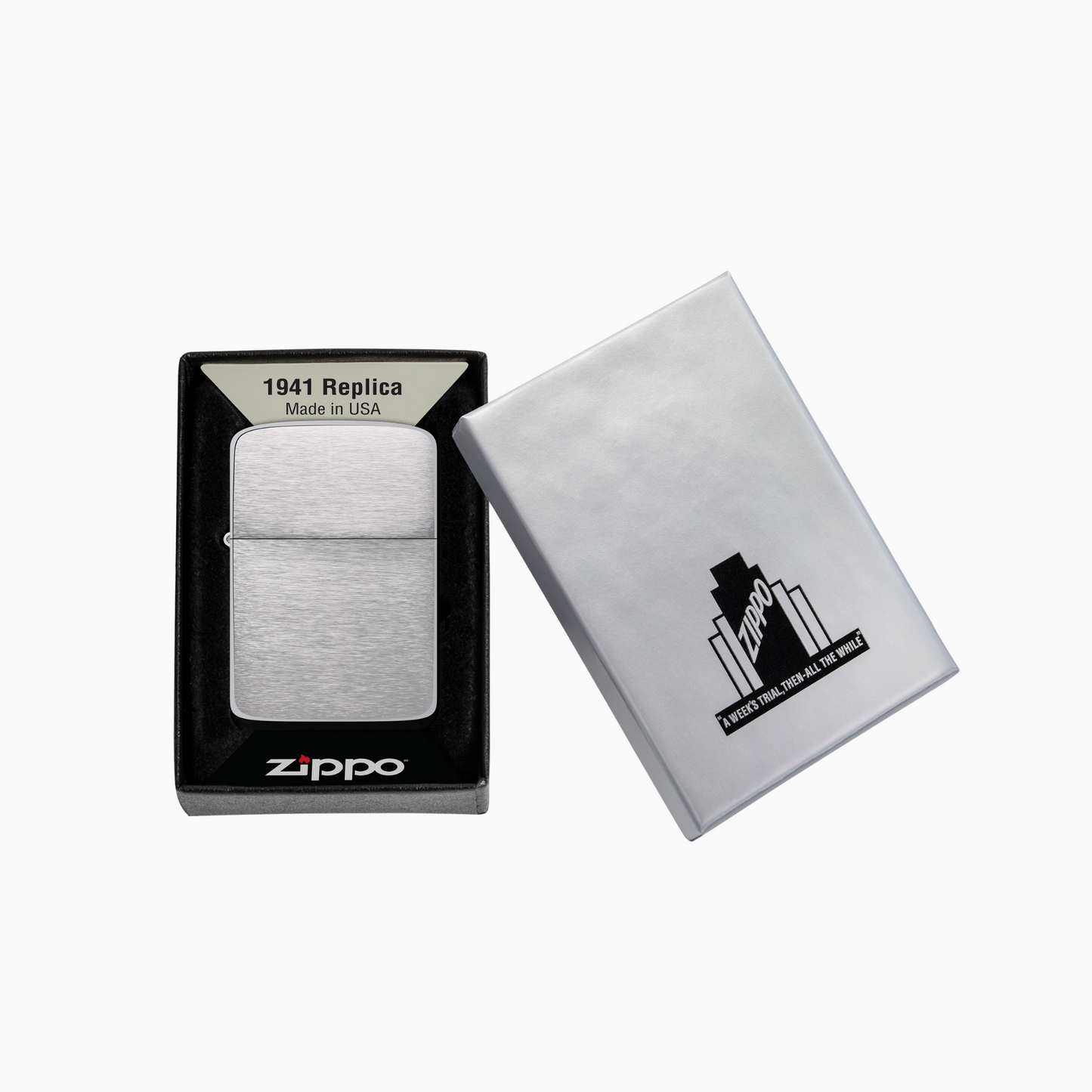 Zippo Brushed Chrome 1941 Replica Windproof Lighter