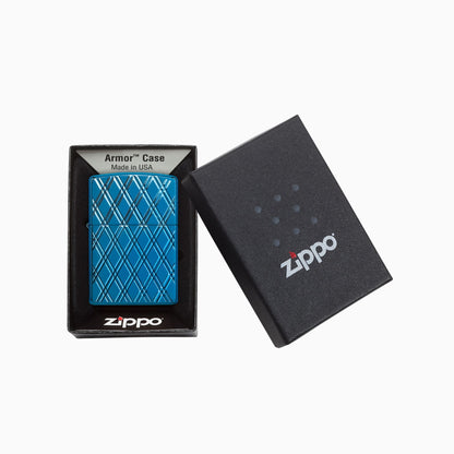 Zippo Armor High Polish Blue Diamonds