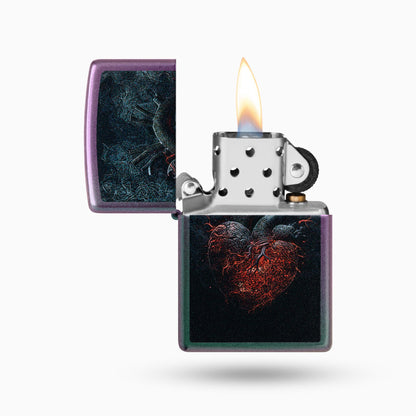 Zippo Dark Heart Design Windproof Lighter