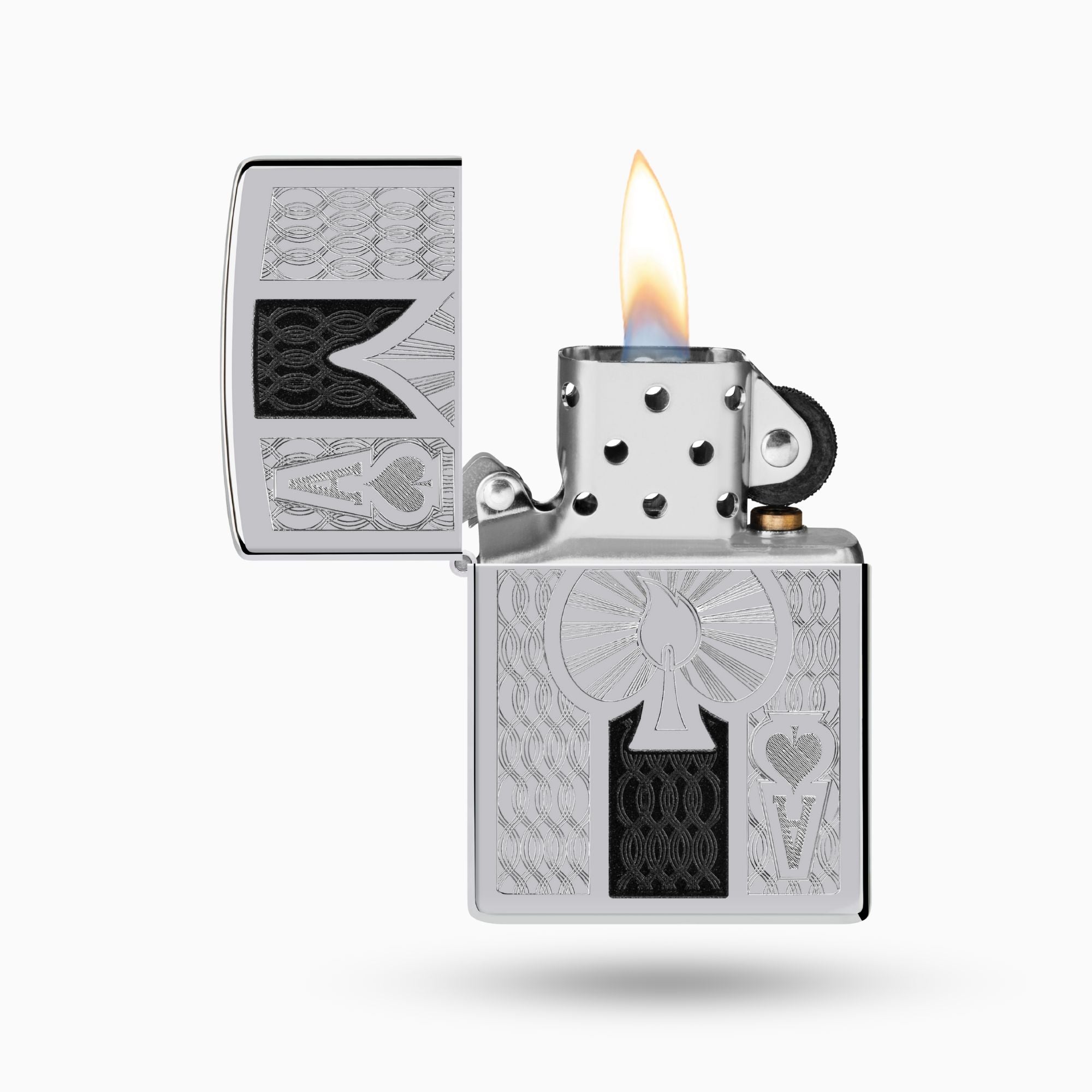 Zippo Intricate Spade Design Windproof Lighter