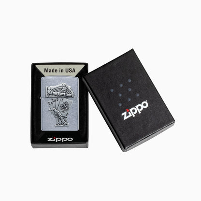 Zippo Dead Mans Hand Emblem Design  Windproof Lighter
