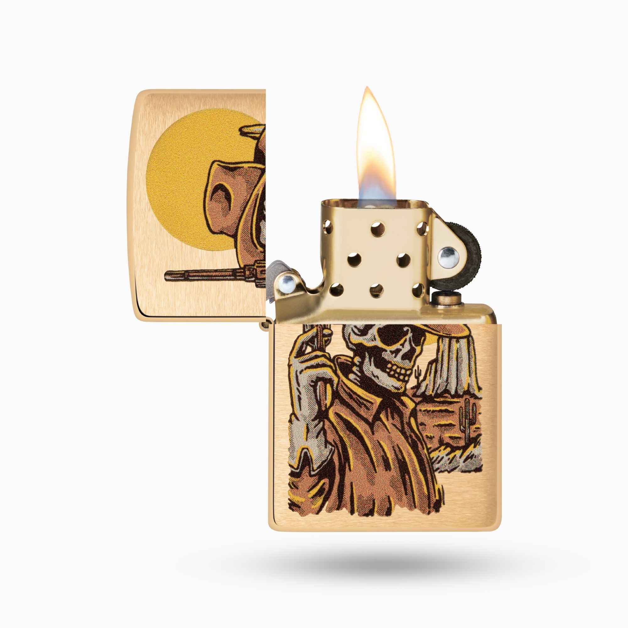 Zippo Wild West Skeleton Design Windproof