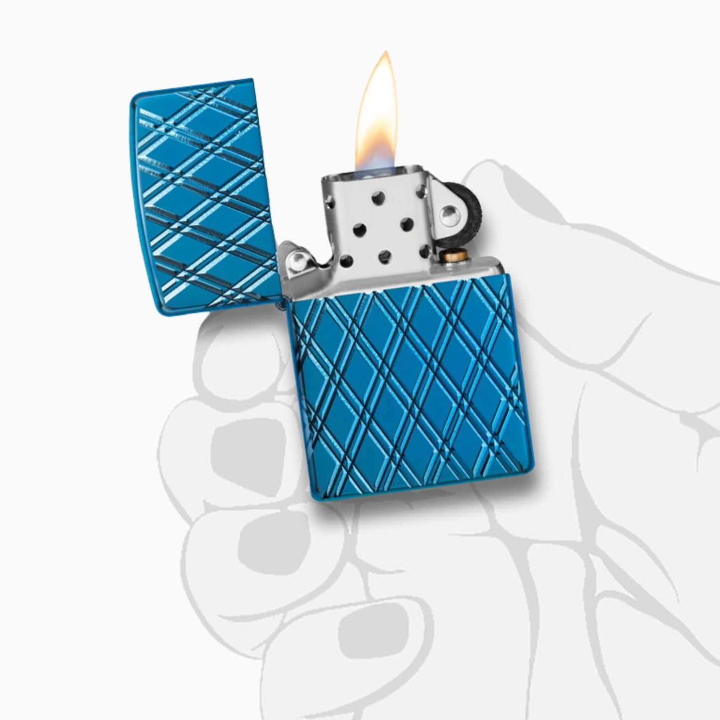 Zippo Armor High Polish Blue Diamonds