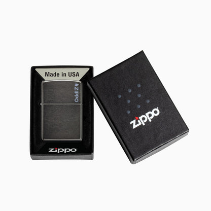 Zippo Classic Grey w/ Logo WIndproof Lighter