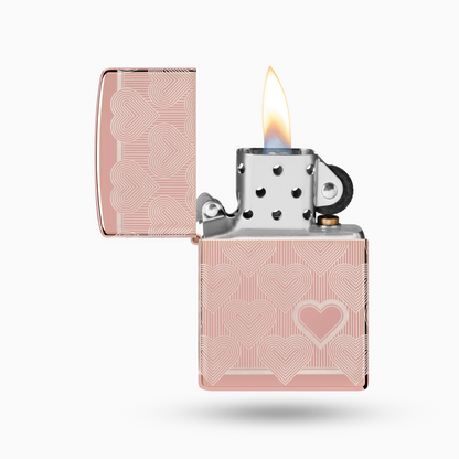 Zippo Heart Design Windproof Lighter