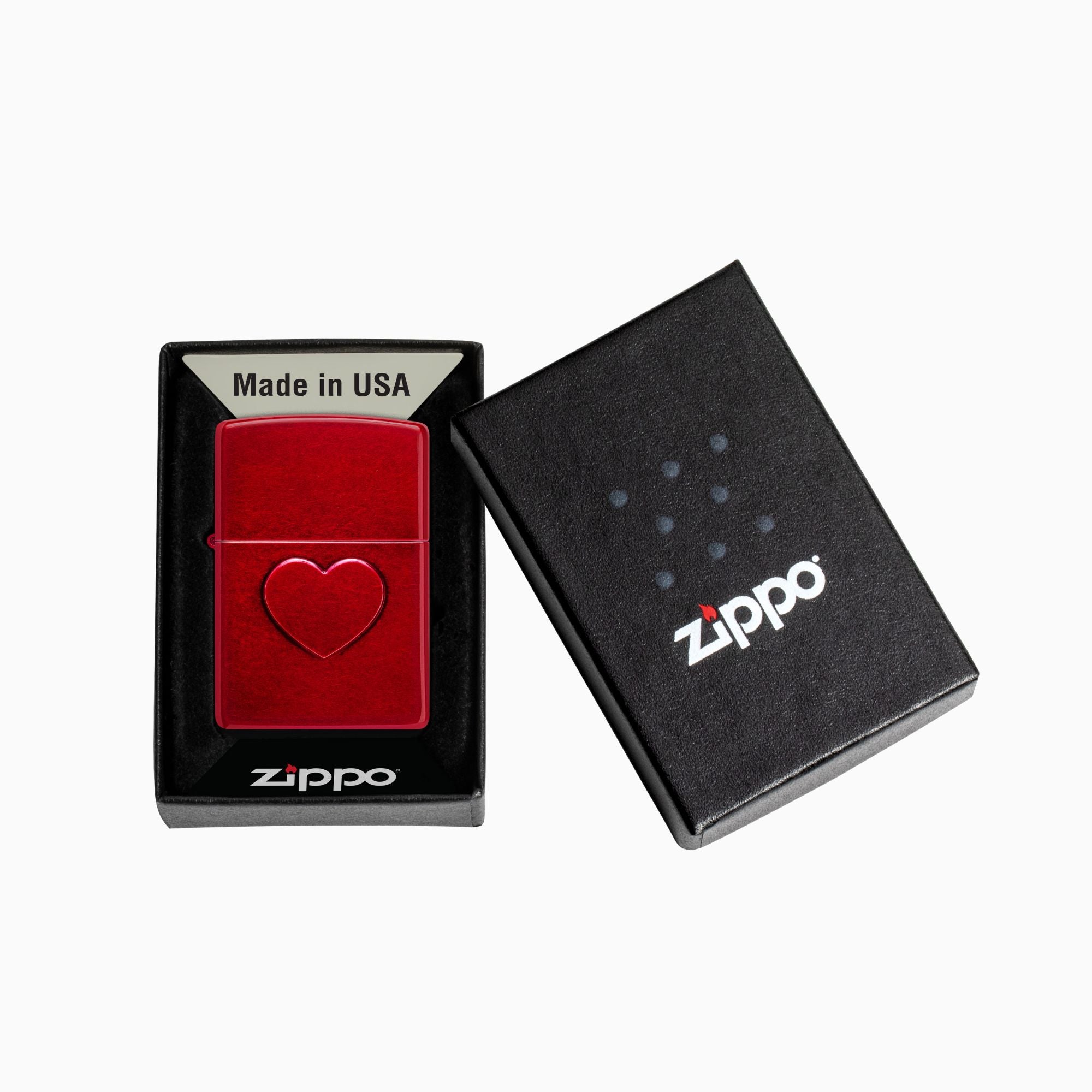 Zippo Stamped Heart Design Windproof Lighter