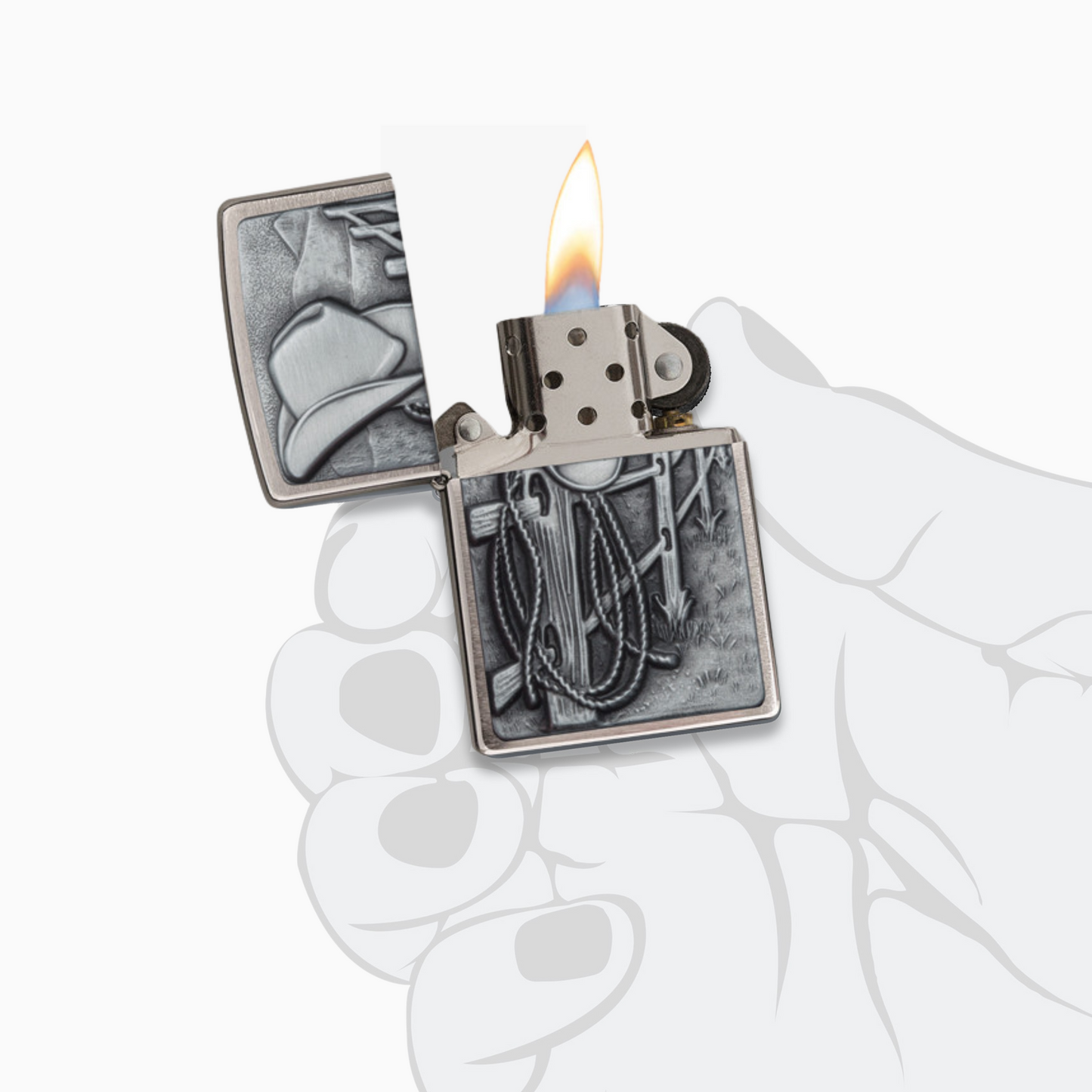 Zippo Resting Cowboy Design Windproof Lighter