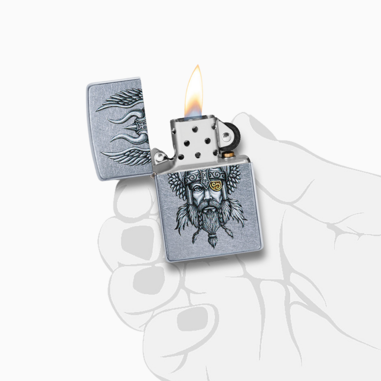 Zippo Viking Warrior Design  Windproof Lighter