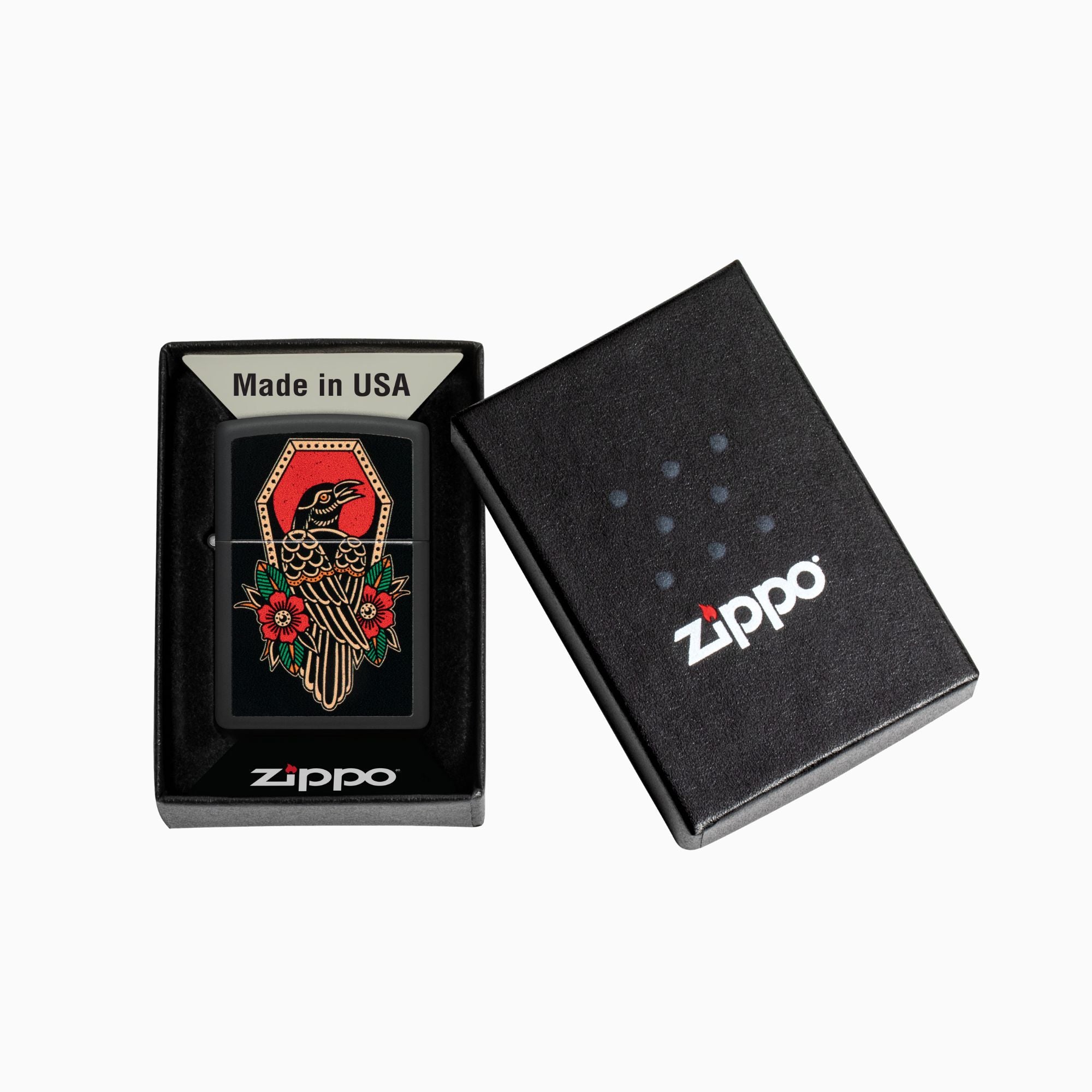 Zippo Crow Tattoo Design Windproof Lighter