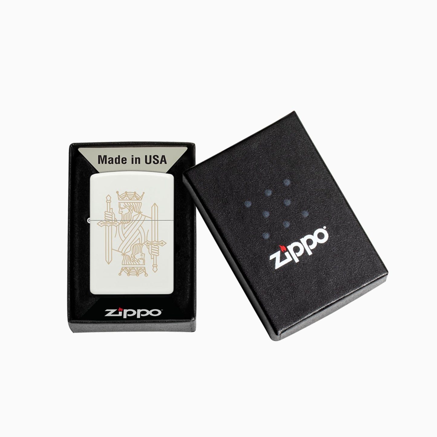 Zippo King Queen White Matte Windproof Lighter