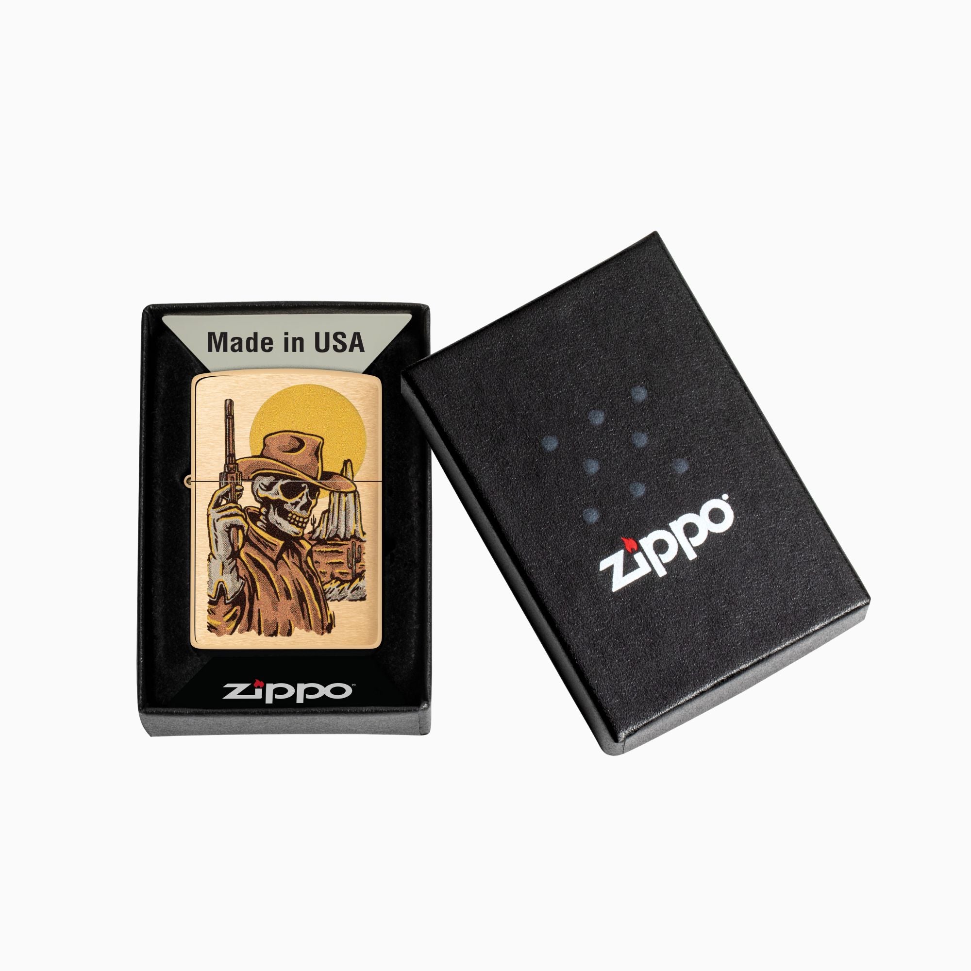 Zippo Wild West Skeleton Design Windproof