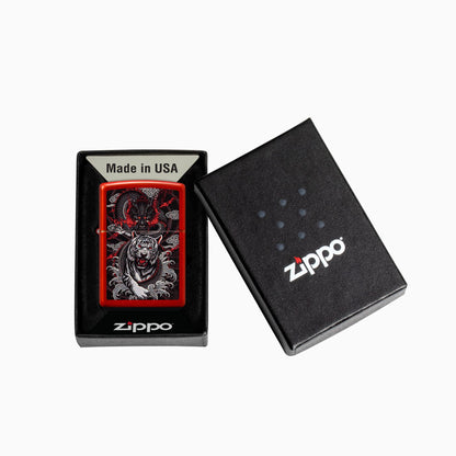 Zippo Dragon Tiger Design Windproof Lighter
