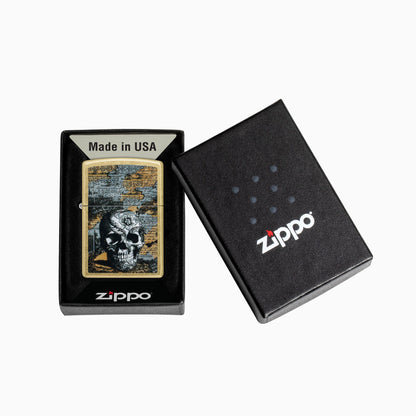 Zippo Floral Skull Design Windproof Lighter