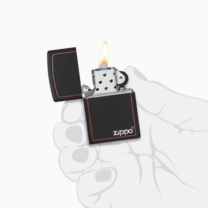 Zippo Classic Black and Red Zippo  Windproof Lighter