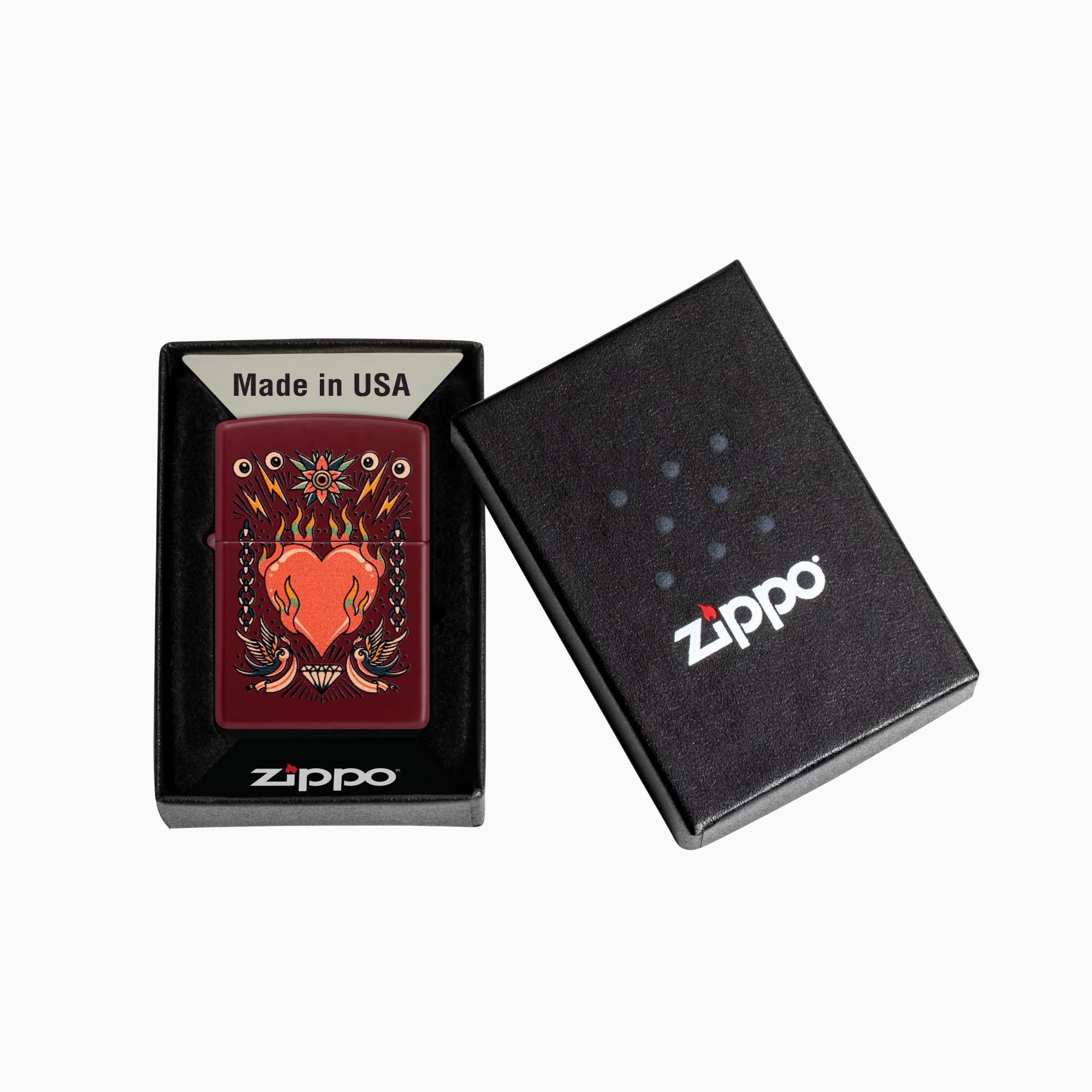 Zippo Tattoo Heart Design WIndproof Lighter