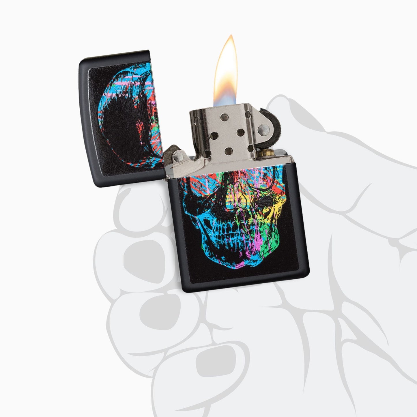 Zippo Colorful Skull Design Windproof Lighter