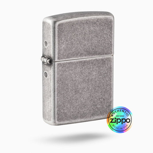 Zippo Classic Antique Silver Plate Windproof Lighter